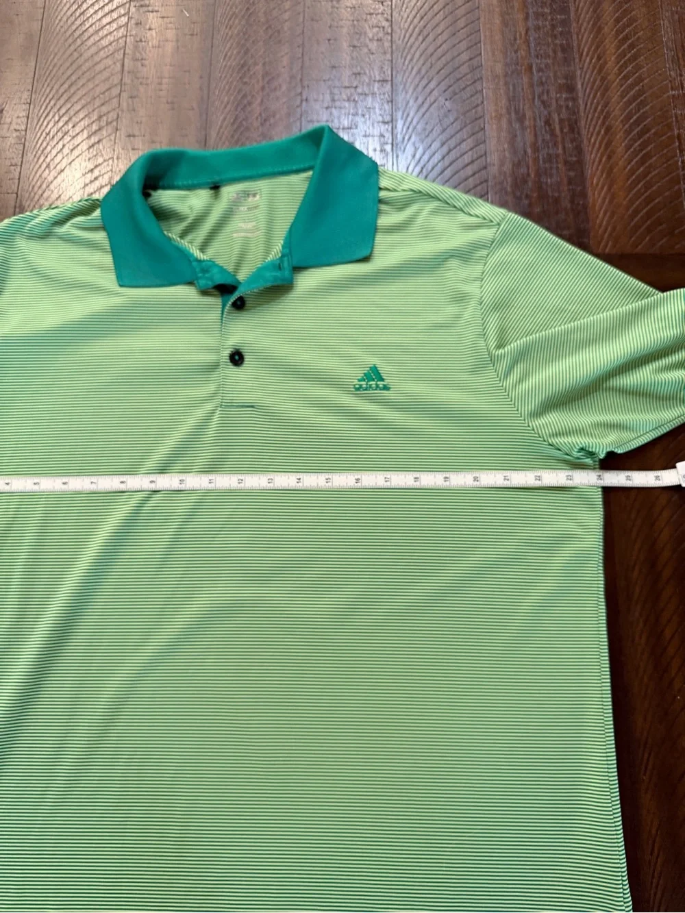 Adidas Golf Climacool Striped Performance Polo Shirt Green Men’s Large